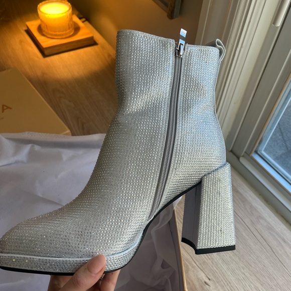 NEW Rhinestone Ankle Boots - Picture 9 of 10